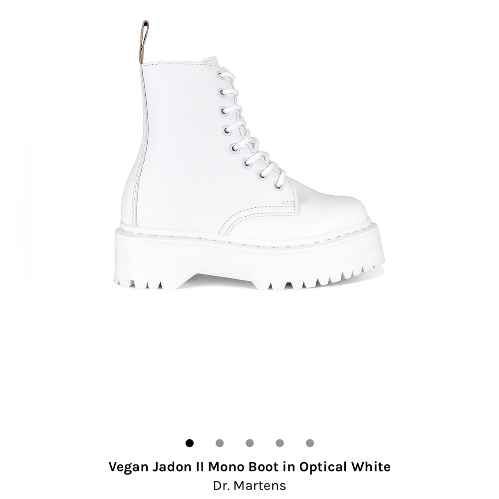 Dr Martens Vegan Jadon II Mono Optical White Women’s Size 9